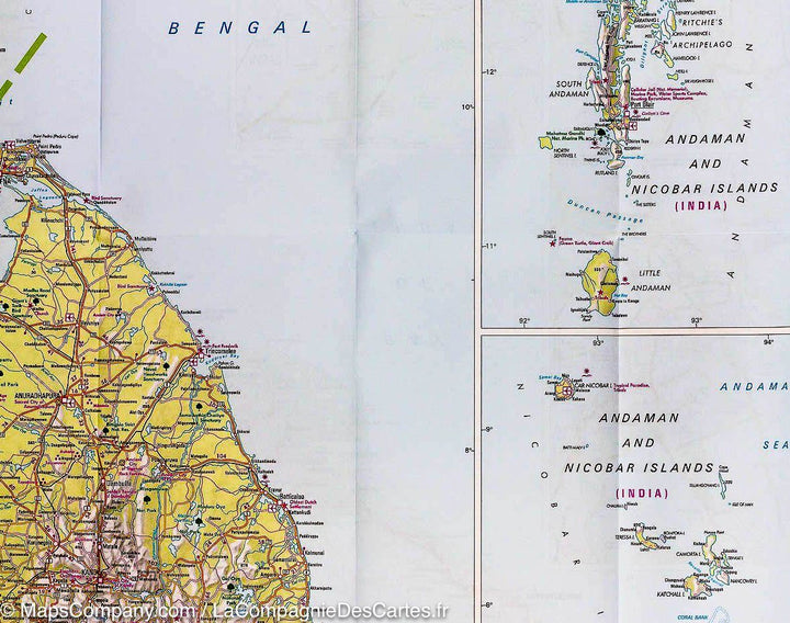 Carte routière imperméable - Inde Sud | Nelles Map carte pliée Nelles Verlag 