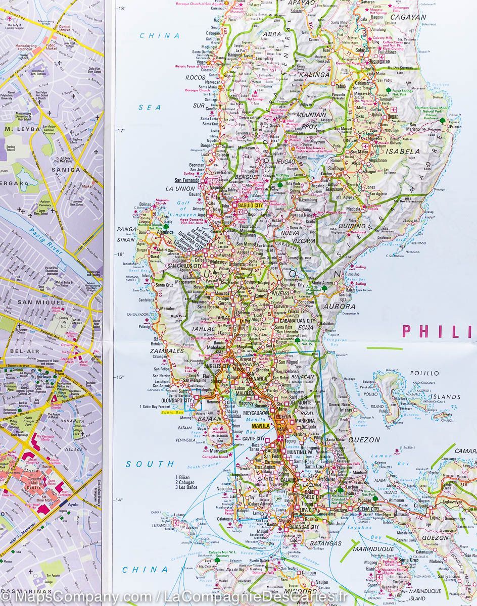 Carte routière imperméable - Philippines & plan de Manille | Nelles Map carte pliée Nelles Verlag 