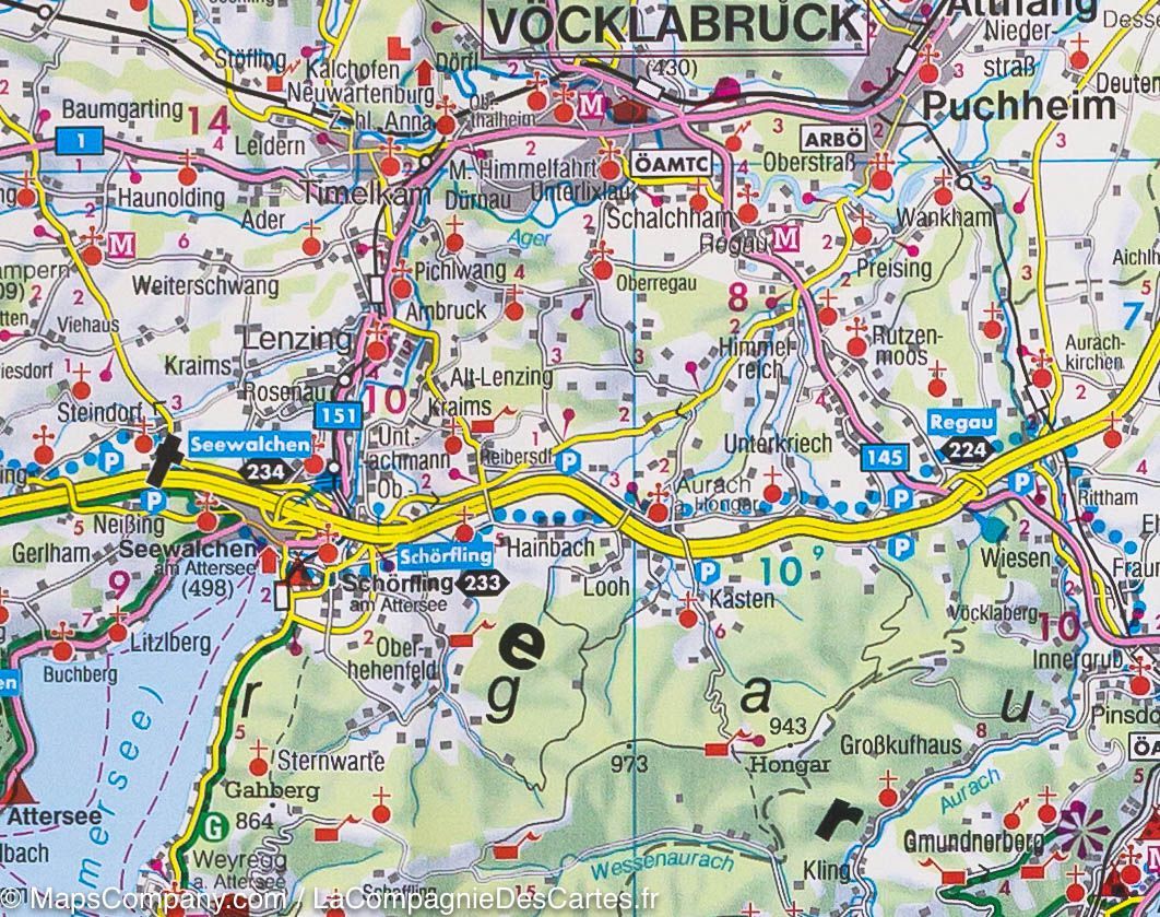 Carte routière du Land de Salzbourg (Autriche) | Freytag & Berndt - La Compagnie des Cartes