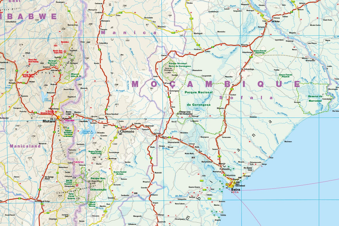 Carte routière - Mozambique & Malawi | Reise Know How carte pliée Reise Know-How 