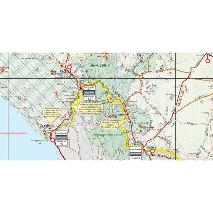 Carte routière - Namibie | Tracks4Africa carte pliée Tracks4Africa 