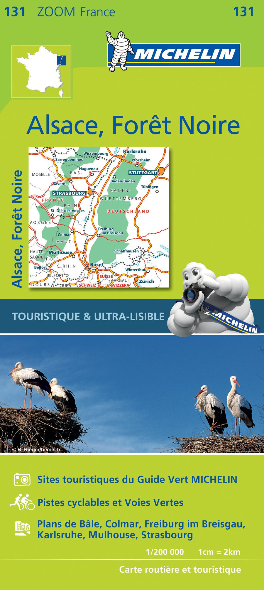 Carte routière n° 131 - Forêt Noire & Alsace | Michelin carte pliée Michelin 
