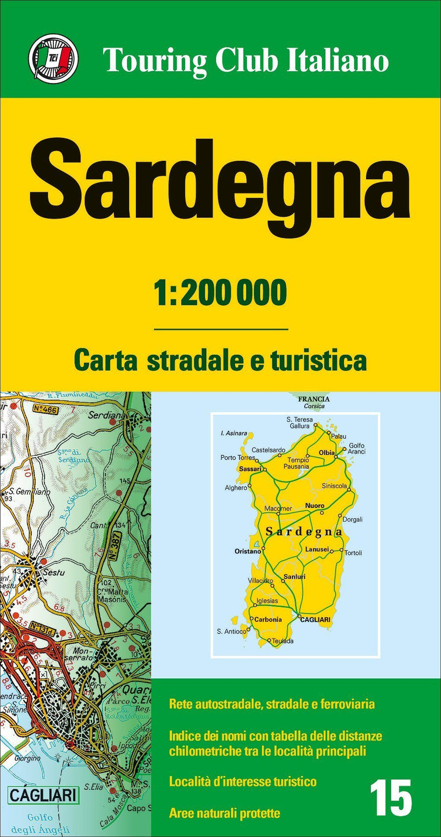 Carte de la Sardaigne #15 | Touring Club Italiano - La Compagnie des Cartes