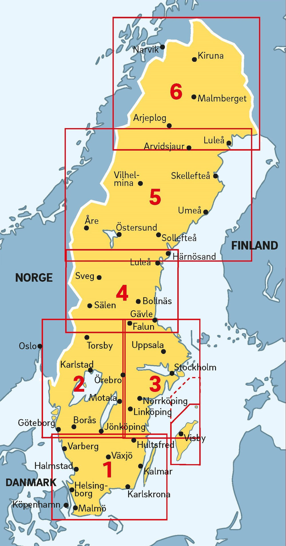 Carte routière n° 3 - Sud-est de la Suède | Norstedts carte pliée Norstedts 