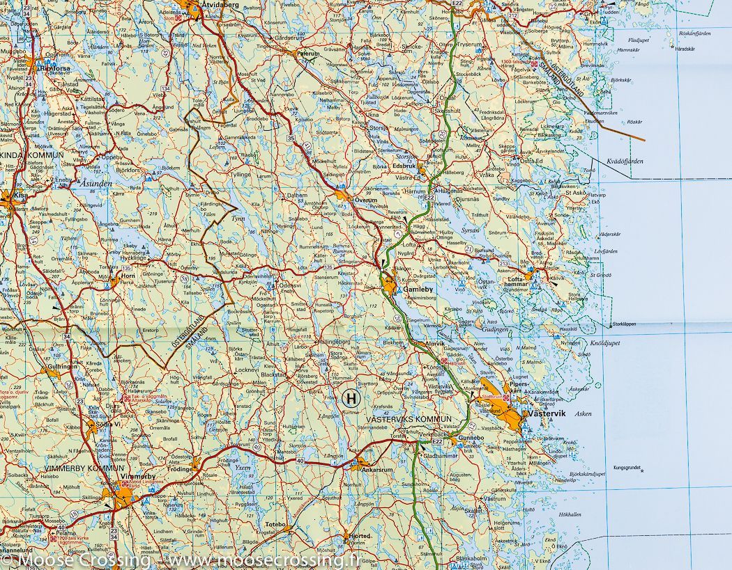 Carte routière #3 - Suède Sud-Est (Stockholm, Gotland)  | Kümmerly   Frey - La Compagnie des Cartes