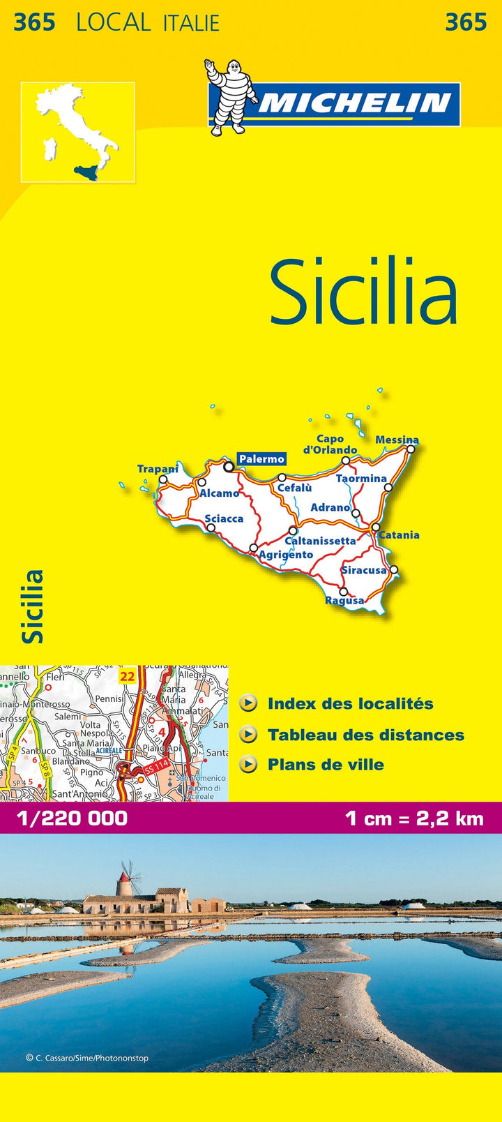 Carte routière n° 365 - Sicile | Michelin carte pliée Michelin 