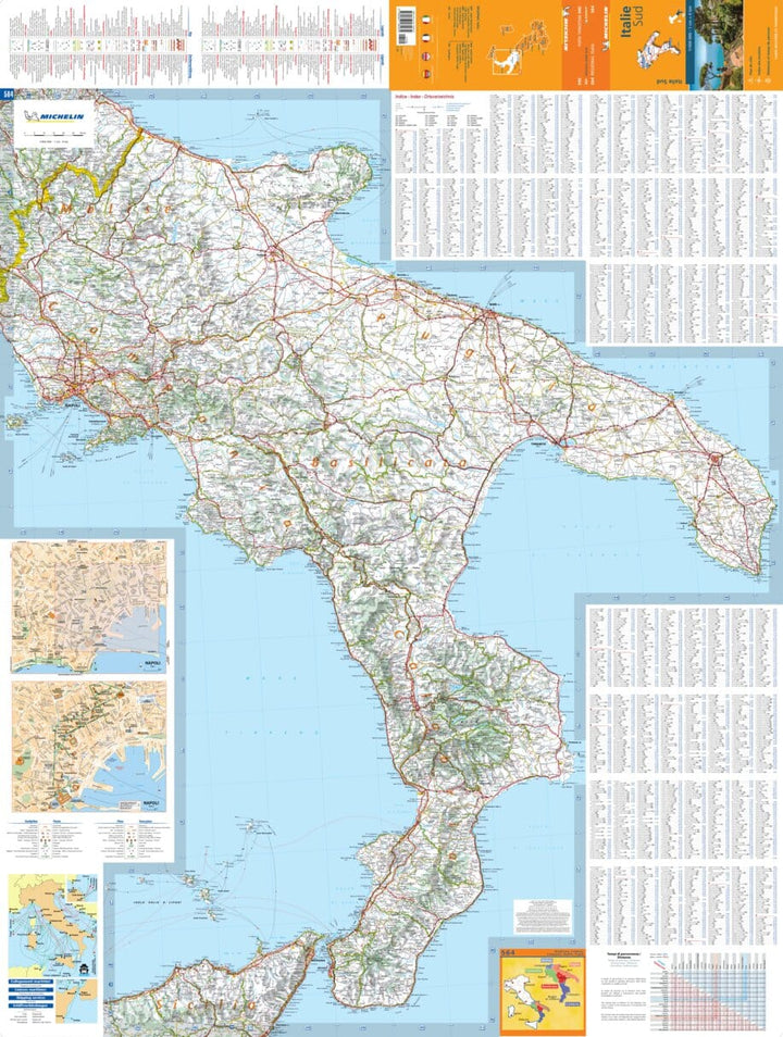 Carte routière n° 564 - Italie du Sud | Michelin carte pliée Michelin 