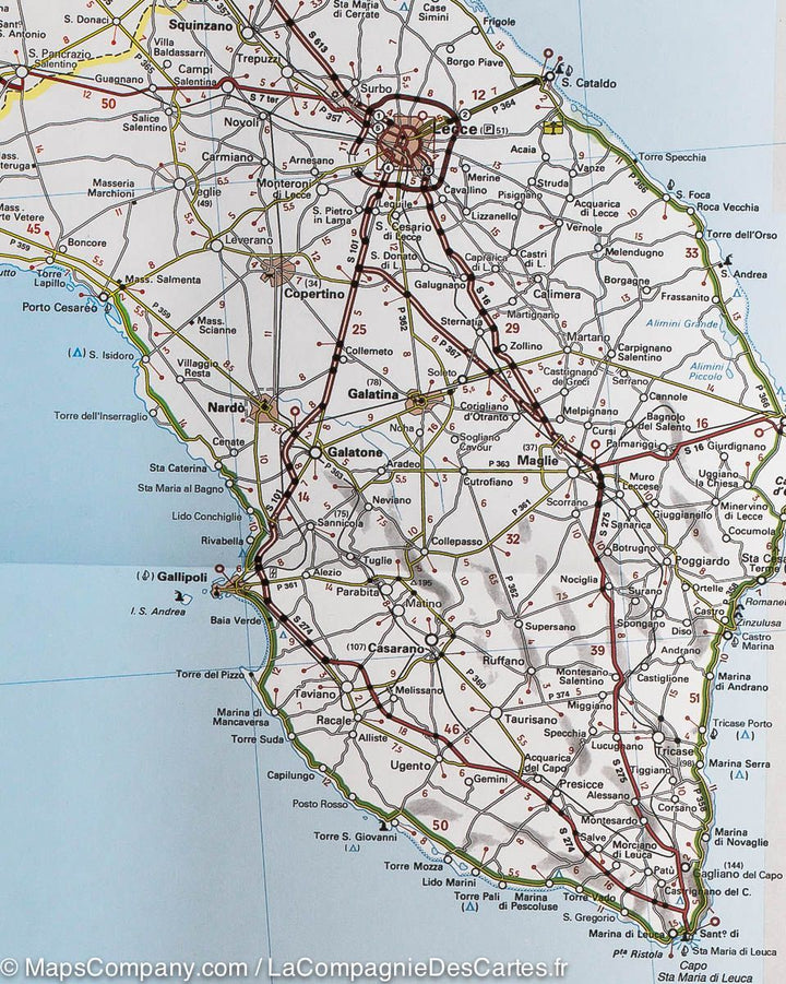 Carte routière n° 564 - Italie du Sud | Michelin carte pliée Michelin 