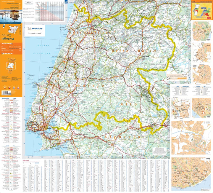 Carte routière n° 592 - Portugal Centre | Michelin carte pliée Michelin 