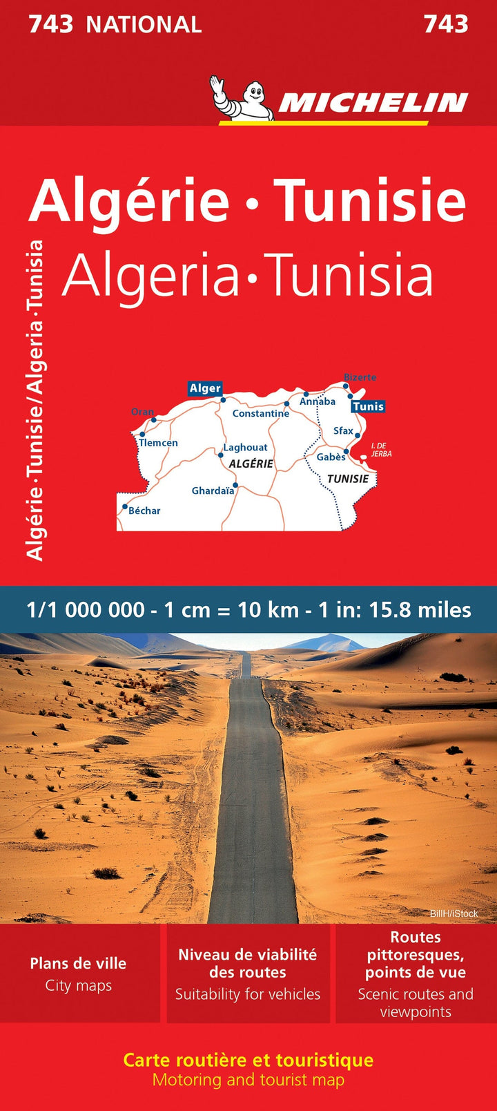 Carte routière n° 743 - Algérie & Tunisie | Michelin carte pliée Michelin 