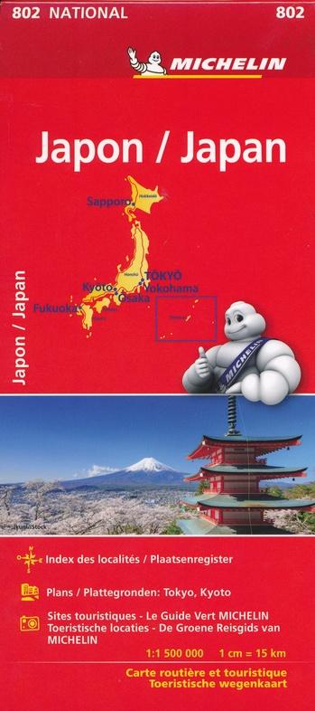 Carte routière n° 802 - Japon | Michelin carte pliée Michelin 