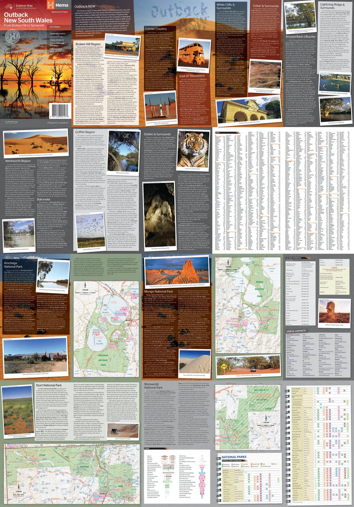 Carte routière - Nouvelle Galles du Sud Outback (Australie) | Hema Maps carte pliée Hema Maps 