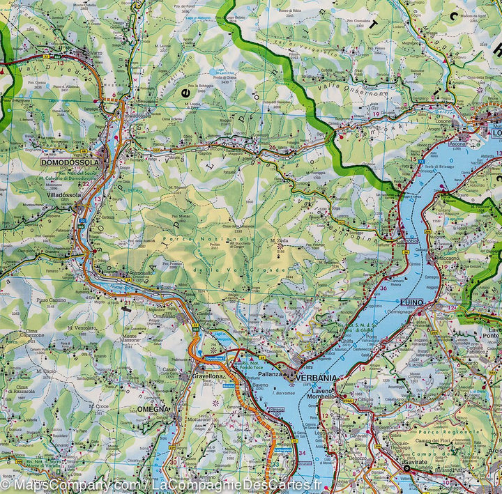 Carte routière - Piémont, région de Turin & Vallée d’Aoste (Italie) | Freytag & Berndt carte pliée Freytag & Berndt 