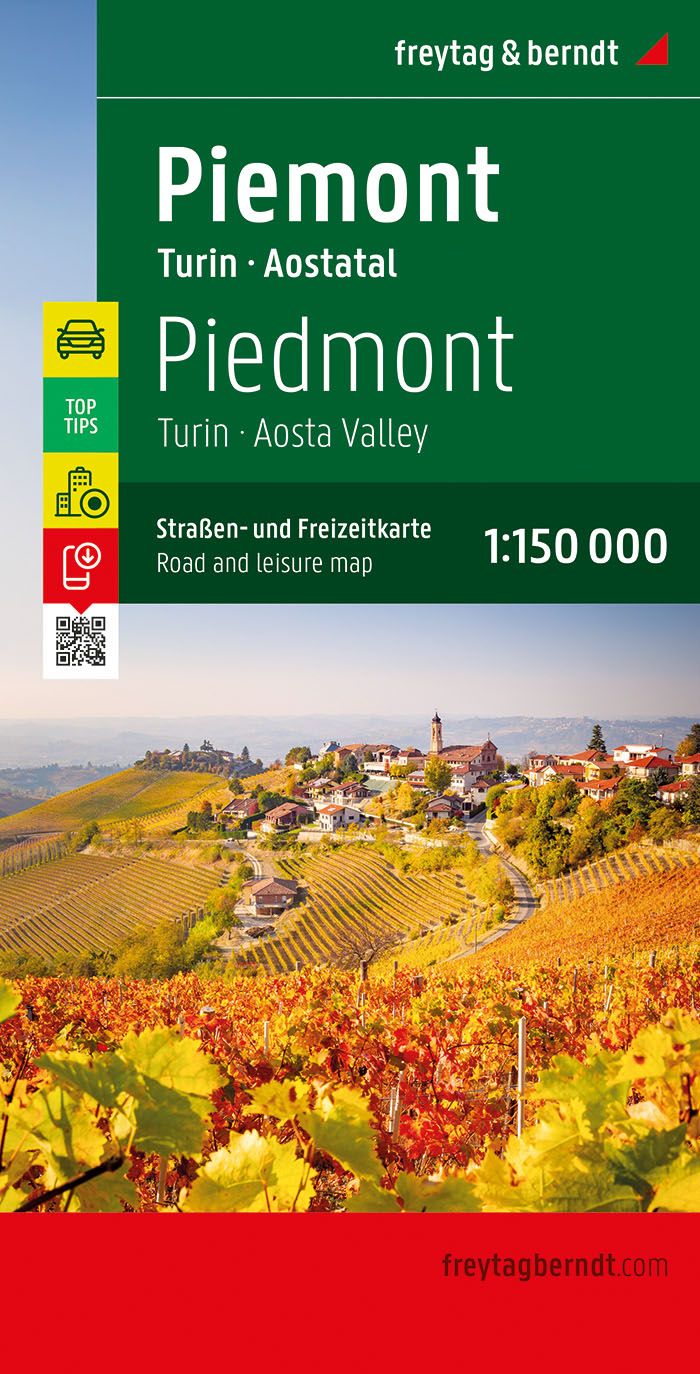 Carte routière - Piémont, région de Turin & Vallée d’Aoste (Italie) | Freytag & Berndt carte pliée Freytag & Berndt 