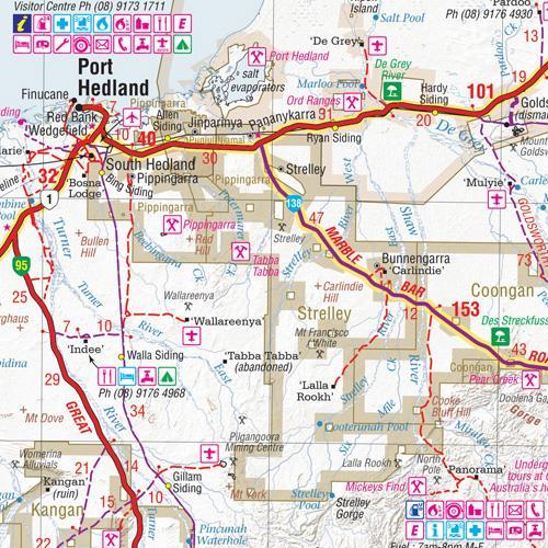 Carte routière - Pilbara, Coral Coast (Australie Occidentale) | Hema Maps carte pliée Hema Maps 