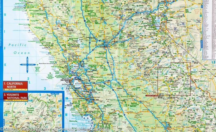 Carte routière plastifiée - Californie | Borch Map carte pliée Borch Map 