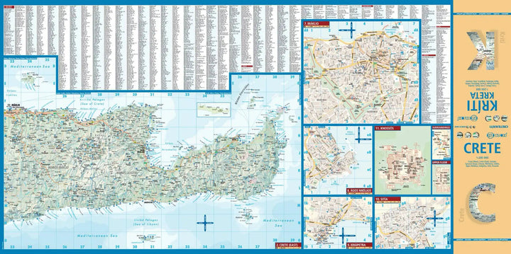 Carte routière plastifiée - Crète | Borch Map carte pliée Borch Map 