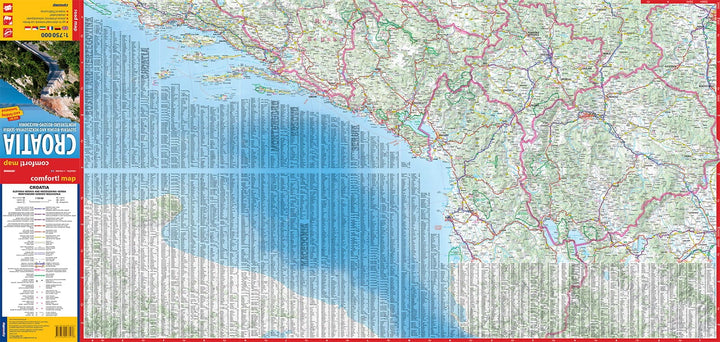 Carte routière plastifiée - Croatie | Express Map carte pliée Express Map 