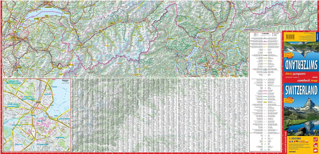 Carte routière plastifiée - Suisse | Express Map carte pliée Express Map 