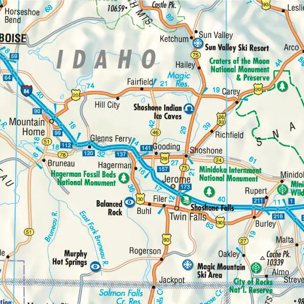 Carte routière plastifiée - USA Nord-Ouest | Borch Map carte pliée Borch Map 