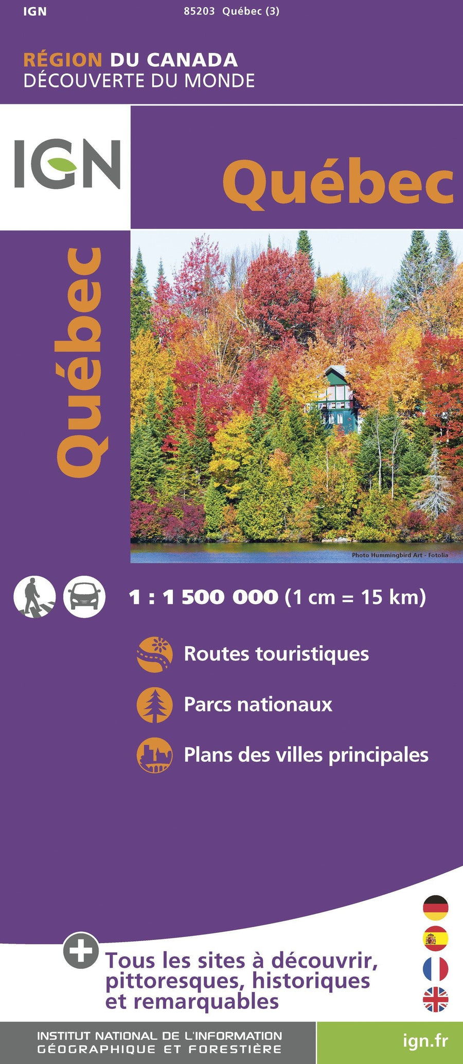 Carte routière - Québec | IGN carte pliée IGN 