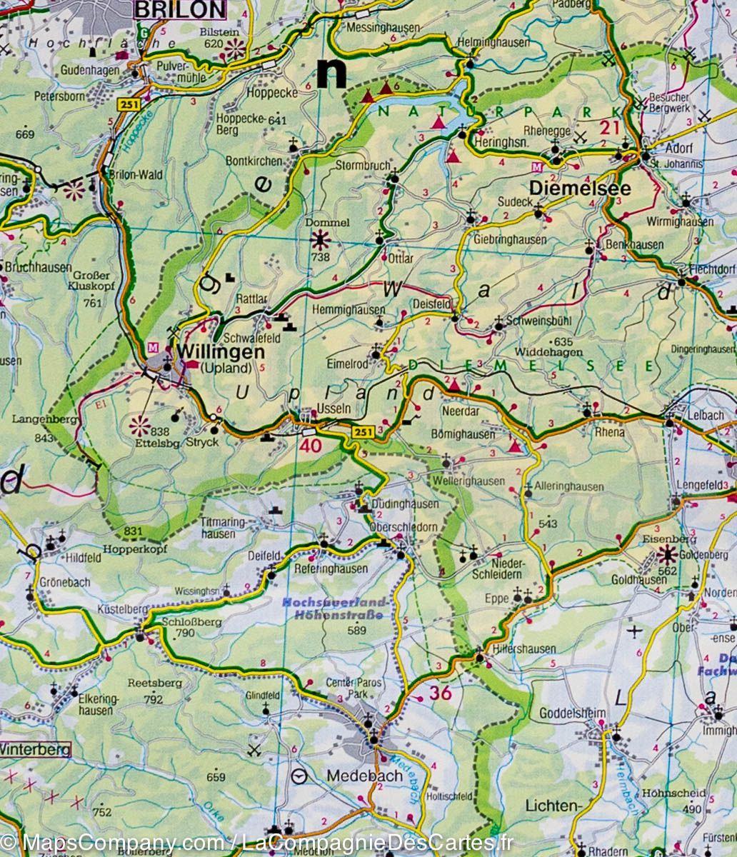 Carte routière - Rhénanie du nord et de Westphalie (Allemagne) | Freytag & Berndt carte pliée Freytag & Berndt 