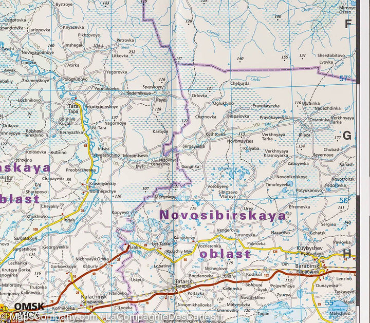 Carte routière de la Russie (de l&rsquo;Oural au lac Baikal) | Reise Know How - La Compagnie des Cartes