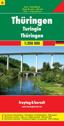 Carte routière - Thuringe (Allemagne) | Freytag & Berndt carte pliée Freytag & Berndt 