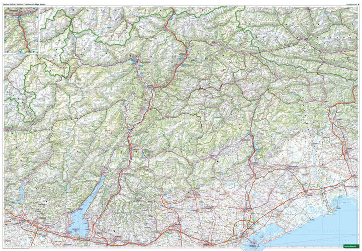 Carte routière - Tyrol du Sud, Trentin & Vénétie (région de Trente, Venise, lac de Garde) | Freytag & Berndt carte pliée Freytag & Berndt 