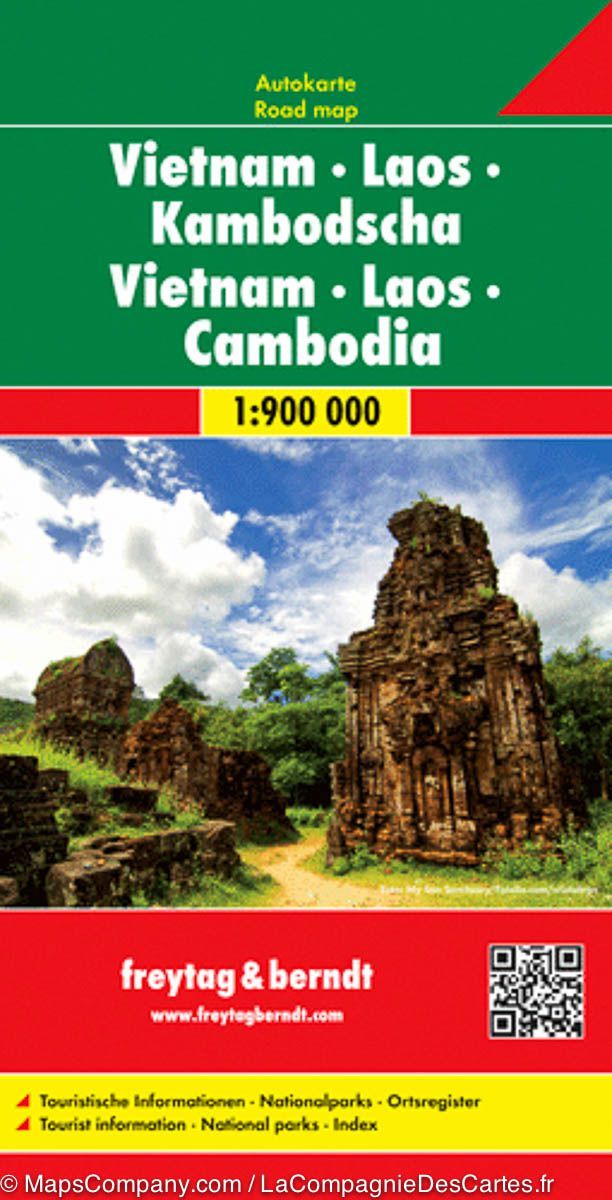 Carte routière - Vietnam, Laos et Cambodge | Freytag & Berndt carte pliée Freytag & Berndt 