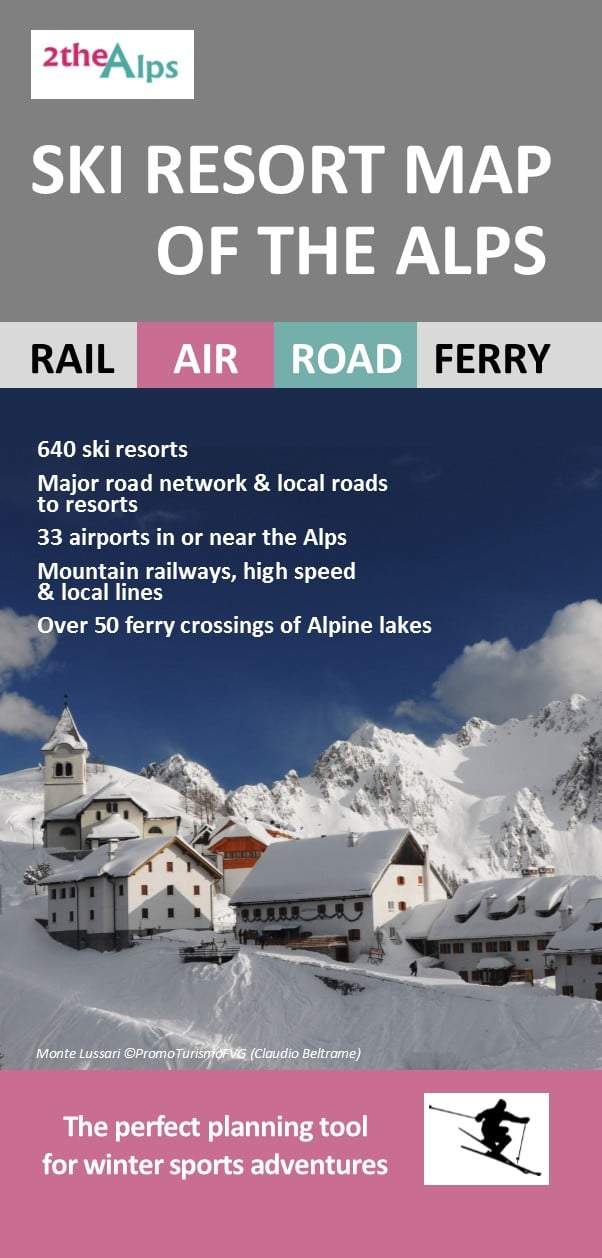 Carte - Station de ski des Alpes | 2the Alps carte pliée 2the Alps 