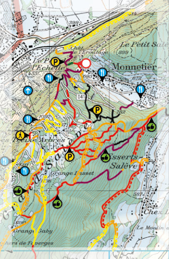 Carte Supertrail - Genève, Mont Salève | Supertrail Map carte pliée Supertrail Map 