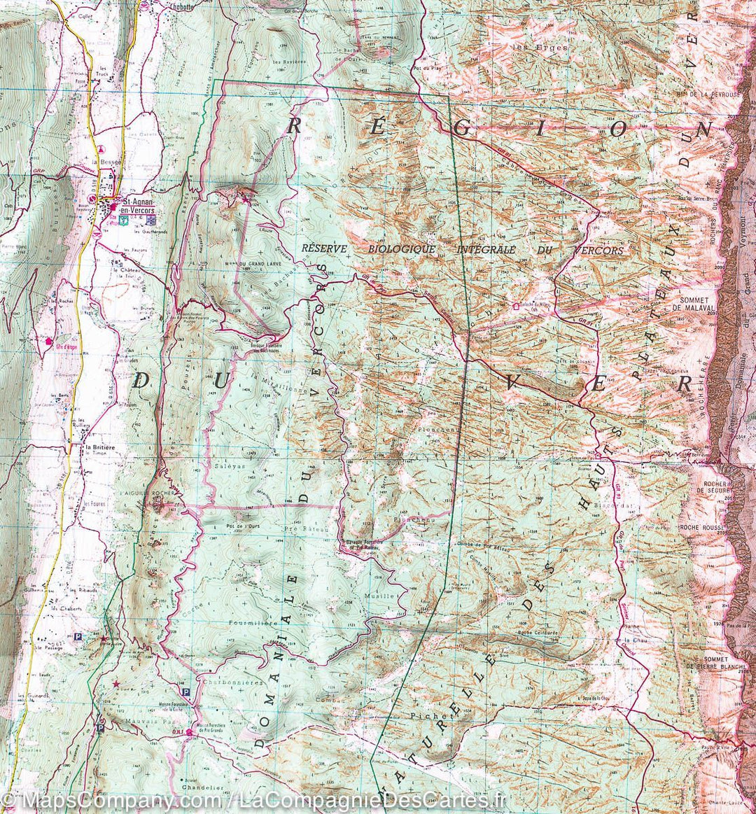 Carte TOP 25 n° 3236 OTR (résistante) - Villard-de-Lans, Mont Aiguille (PN du Vercors, Alpes) | IGN carte pliée IGN 