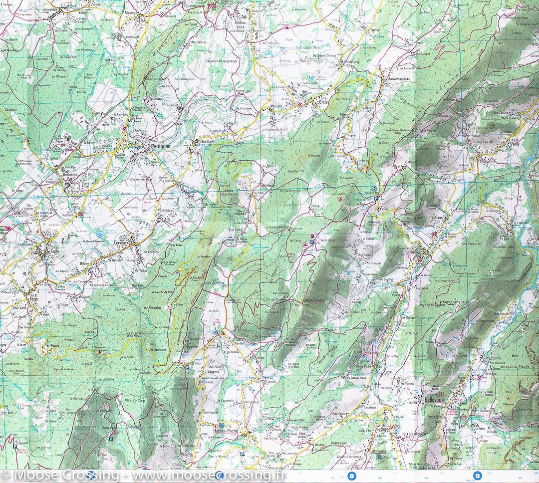 Carte TOP 25 n° 3428 ET - Thonon, Evian & lac Léman (Alpes) | IGN carte pliée IGN 