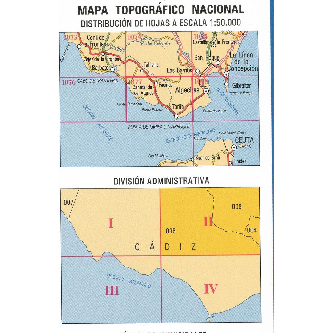 Carte topographique de l'Espagne - Cañada de Jara, n° 1077.2 | CNIG - 1/25 000 carte pliée CNIG 