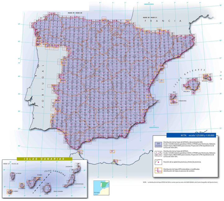 Carte topographique de l'Espagne n° 0135.4 - Padrones de Bureba | CNIG - 1/25 000 carte pliée CNIG 