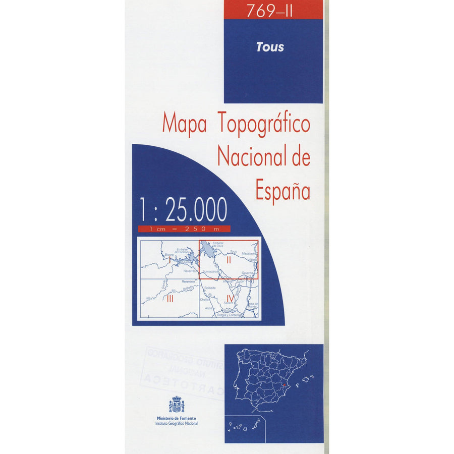 Carte topographique de l'Espagne n° 0769.2 - Tous | CNIG - 1/25 000 carte pliée CNIG 