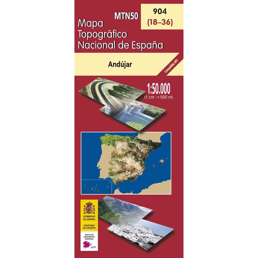 Carte topographique de l'Espagne n° 0904 - Andújar | CNIG - 1/50 000 carte pliée CNIG 
