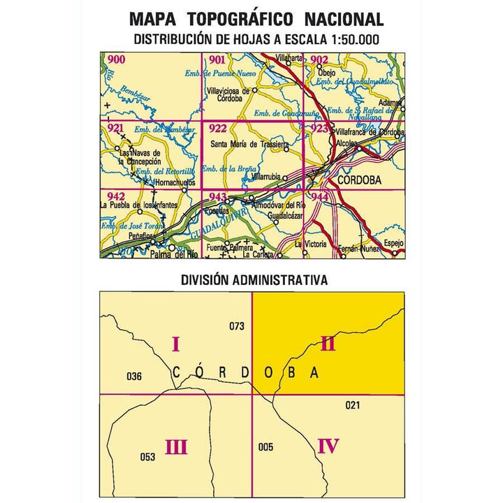 Carte topographique de l'Espagne n° 0922.2 - Santa María de Trassierra | CNIG - 1/25 000 carte pliée CNIG 
