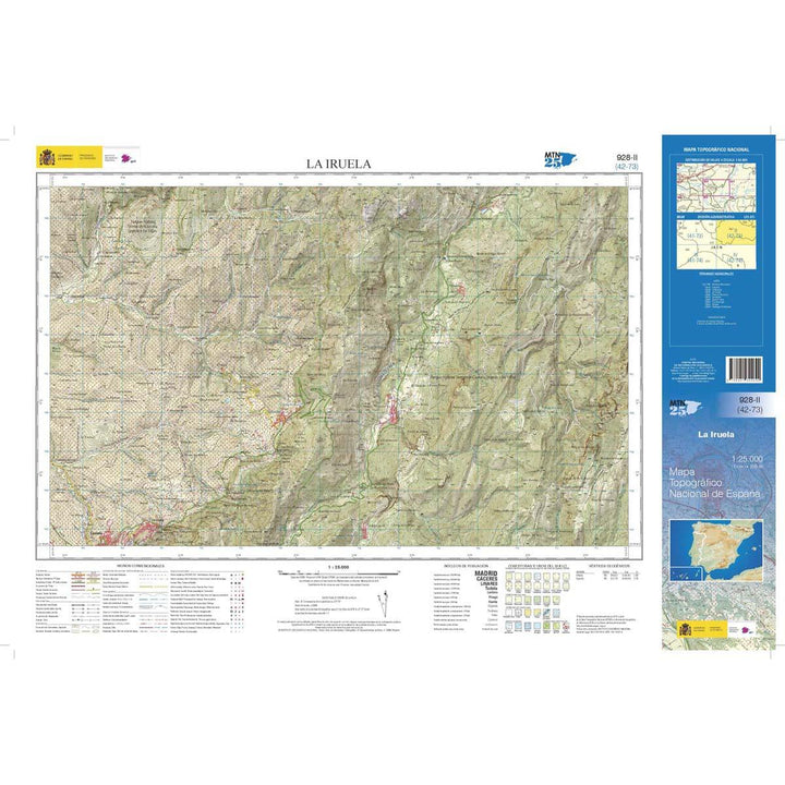 Carte topographique de l'Espagne n° 0928.2 - La Iruela | CNIG - 1/25 000 carte pliée CNIG 