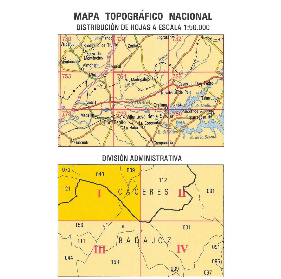 Carte topographique de l'Espagne - Palazuelo, n° 0754.1 | CNIG - 1/25 000 carte pliée CNIG 