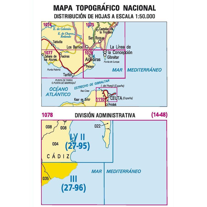 Carte topographique de l'Espagne - Pelayo, n° 1078.3 | CNIG - 1/25 000 carte pliée CNIG 