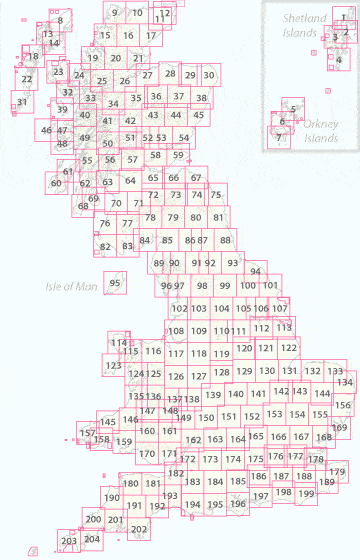 Carte topographique n° 039 - Rum, Eigg, Muck (Grande Bretagne) | Ordnance Survey - Landranger carte pliée Ordnance Survey 