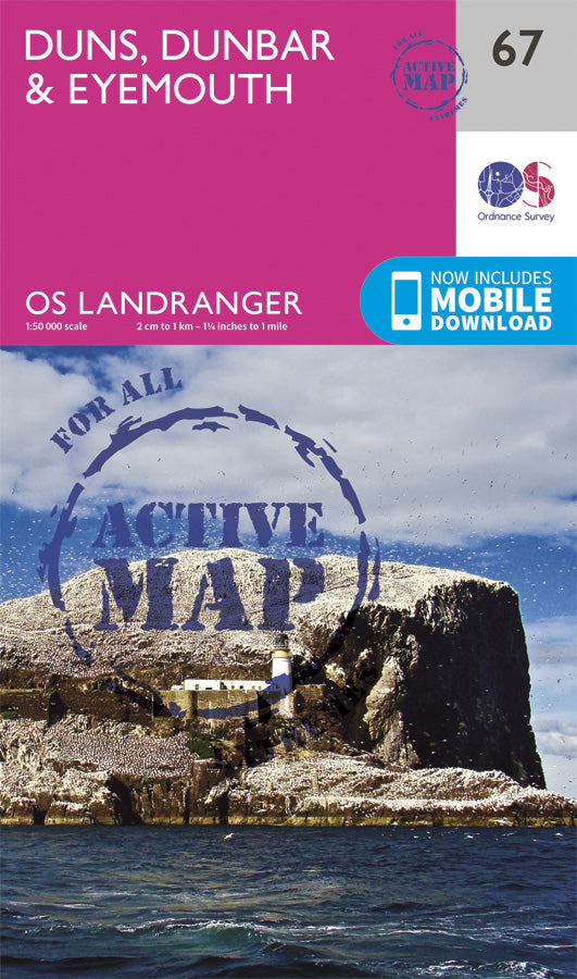 Carte topographique n° 067 - Duns, Dunbar, Eyemouth (Grande Bretagne) | Ordnance Survey - Landranger carte pliée Ordnance Survey Plastifiée 