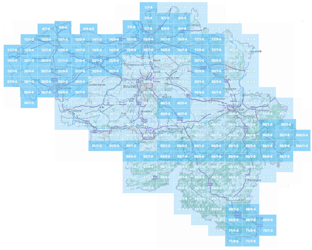 Carte topographique n° 67/5-6 - Muno (Belgique) | NGI topo 20 carte pliée IGN Belgique 