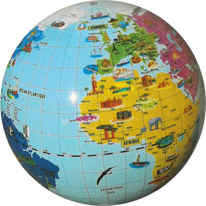Globe gonflable de 42 cm - Merveilles du monde (pour enfants) | Calytoys globe Calytoys 