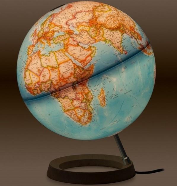 Globe lumineux "Neon" de style classique - diamètre 30 cm, en anglais | National Geographic globe National Geographic 