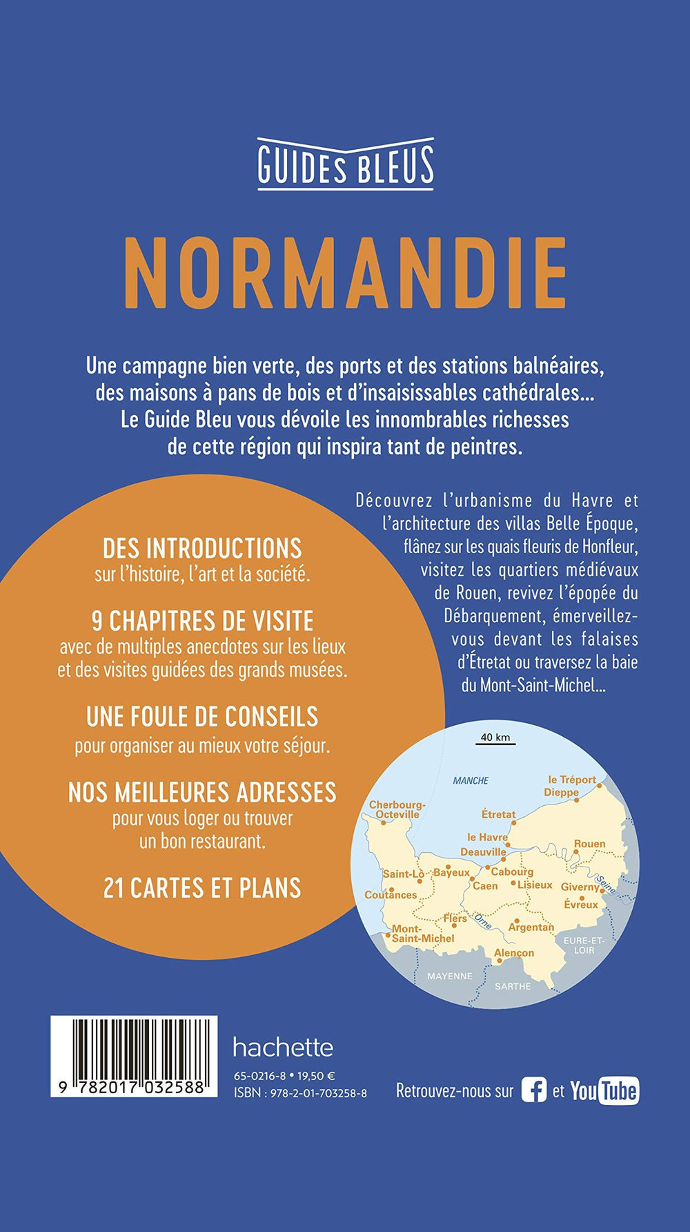 Guide bleu - Normandie - Édition 2021 | Hachette guide de voyage Hachette 