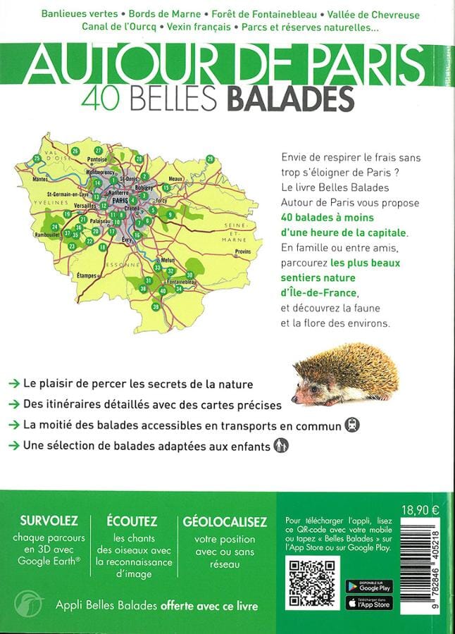 Guide de balades - Paris, 40 belles balades | Belles Balades Editions guide de randonnée Belles Balades éditions 