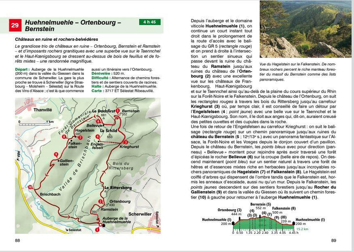 Guide de randonnée - Vosges | Rother guide de randonnée Rother 
